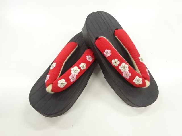 JAPANESE UNUSED BURNT PAULOWNIA GETA FOR KIDS (18 cm)